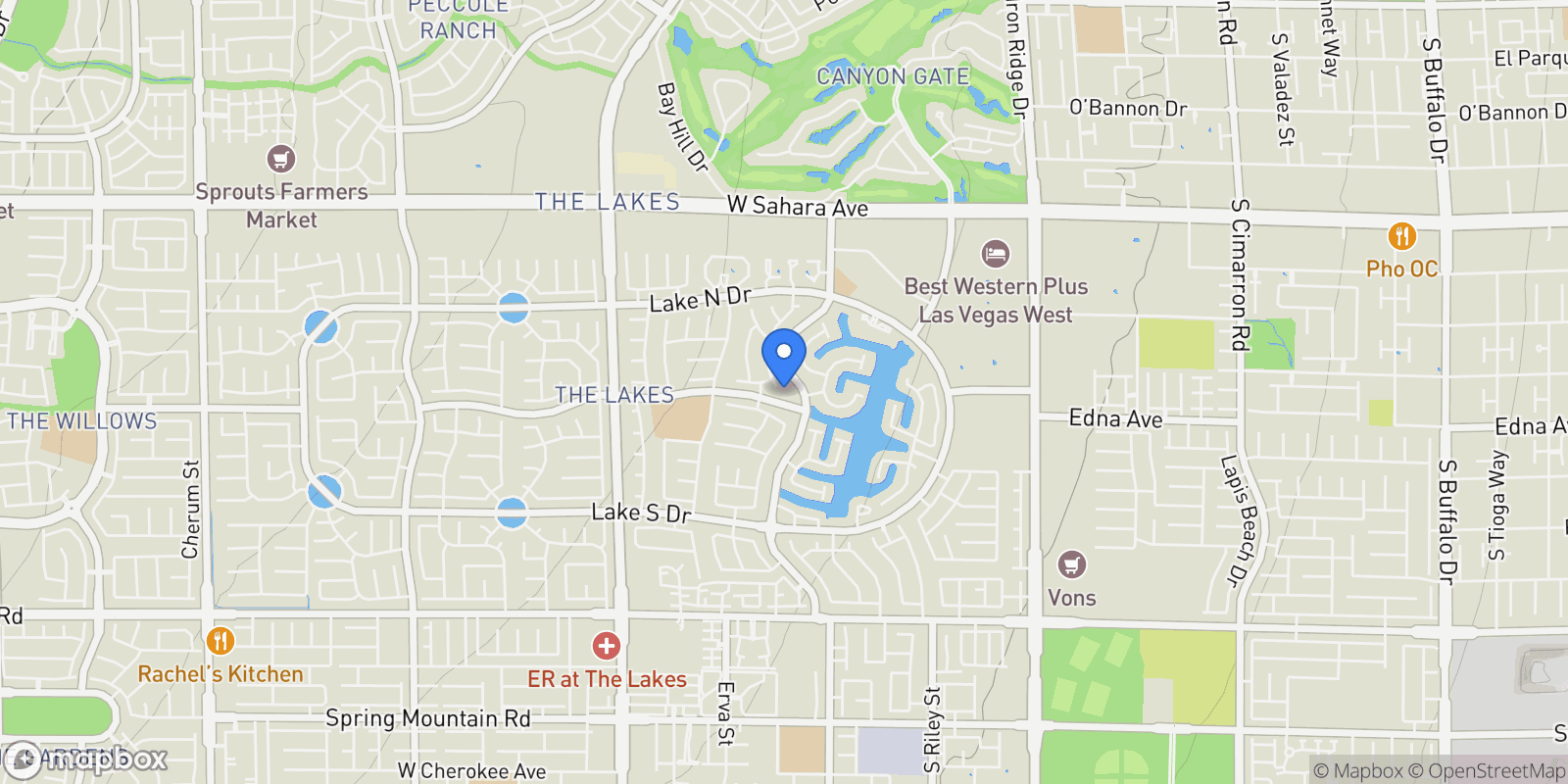 Map showing 2940 Crystal Bay Drive, Las Vegas, Nevada, United States.