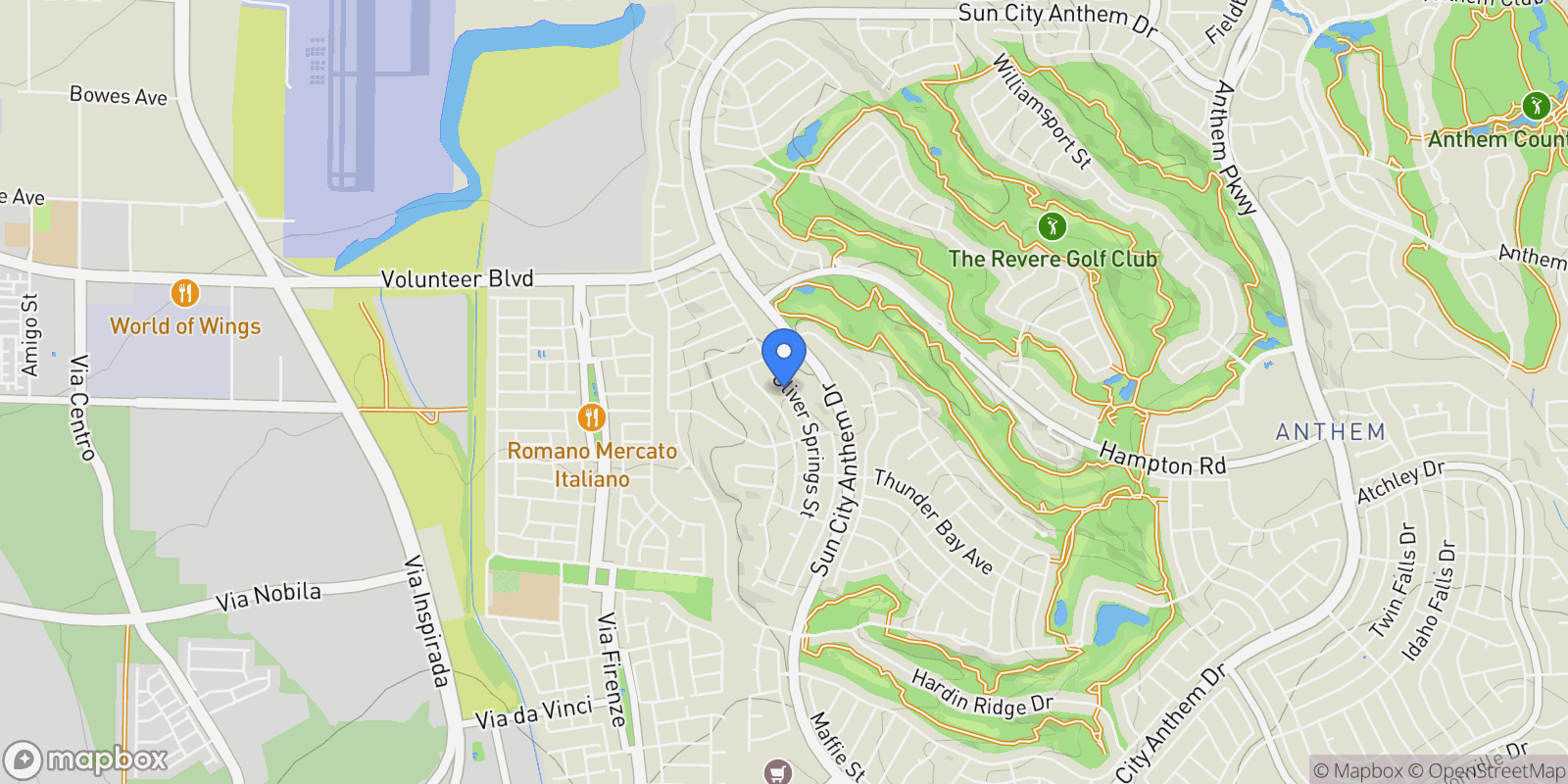 Map showing 1999 Oliver Springs Street, Henderson, Nevada, United States.
