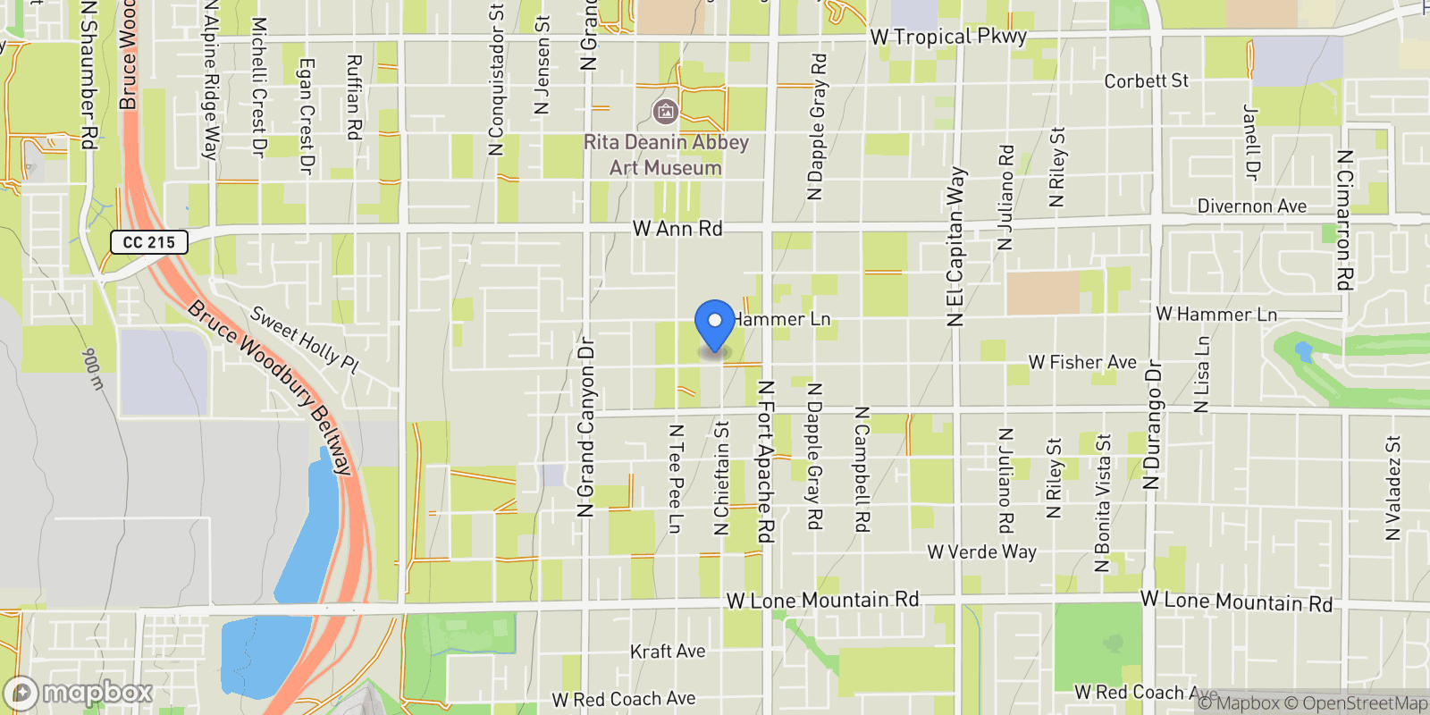Map showing 5309 N Chieftain Street, Las Vegas, Nevada, United States.