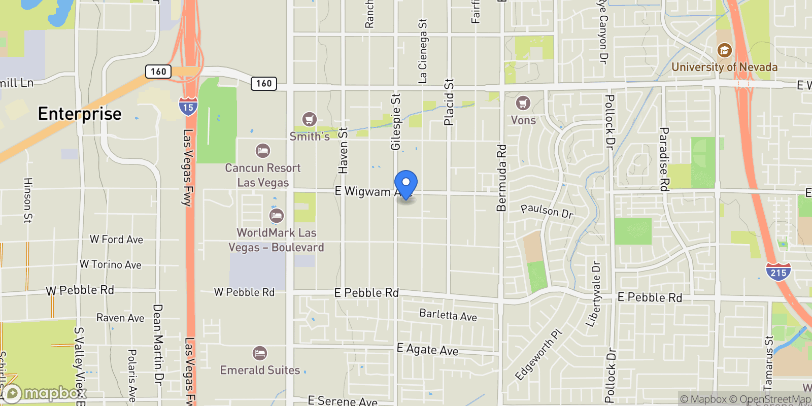 Map showing 225 Saint Elmo Circle, Las Vegas, Nevada, United States.