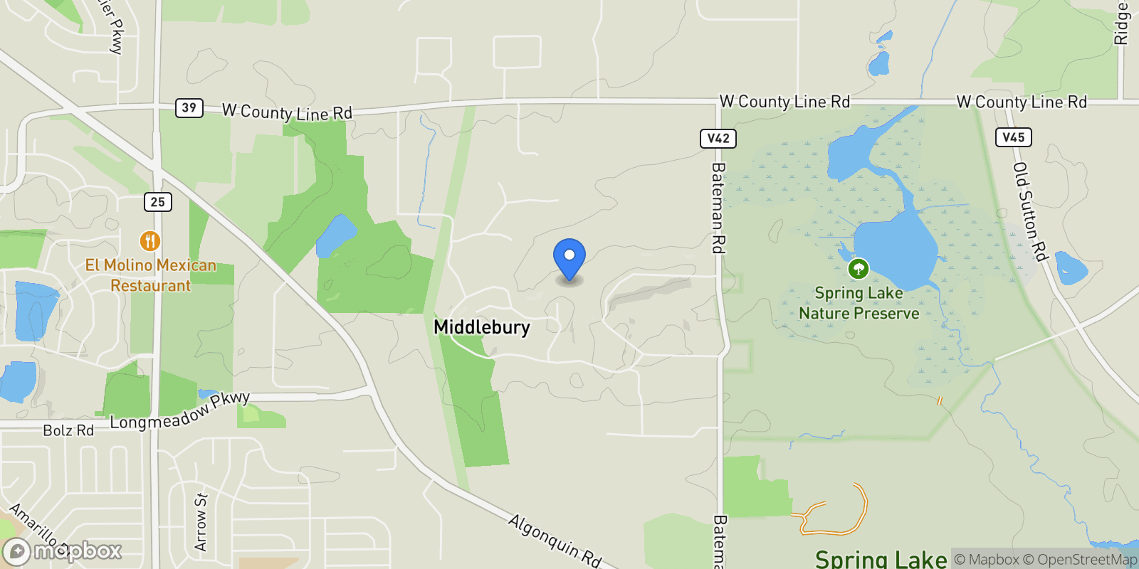 Map showing 367 Overlook Road, Barrington Hills, Illinois, United States.