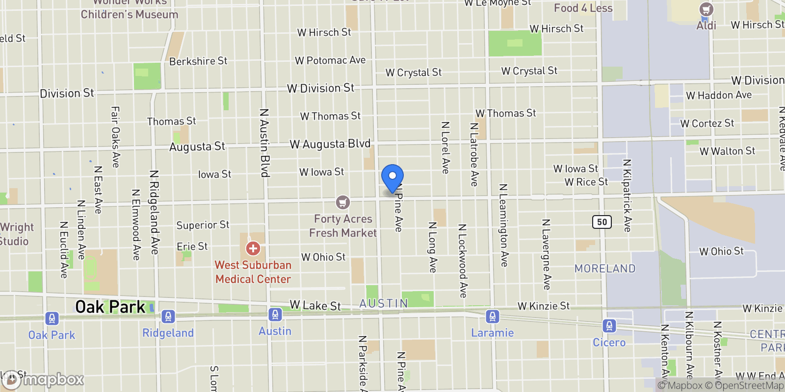 Map showing 5508 Chicago, Chicago, Illinois, United States.