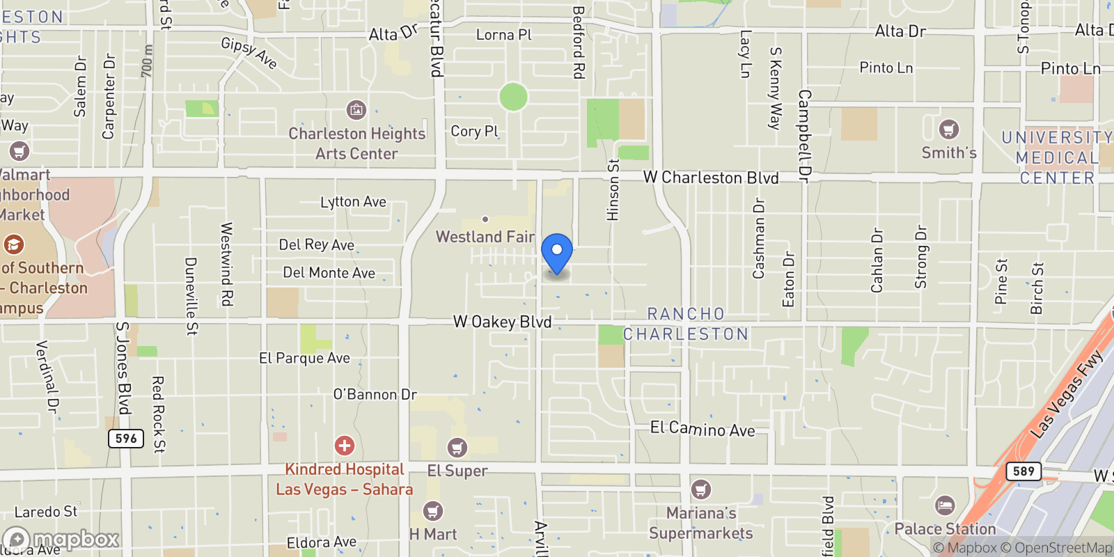 Map showing 4300 Del Monte Avenue, Las Vegas, Nevada, United States.