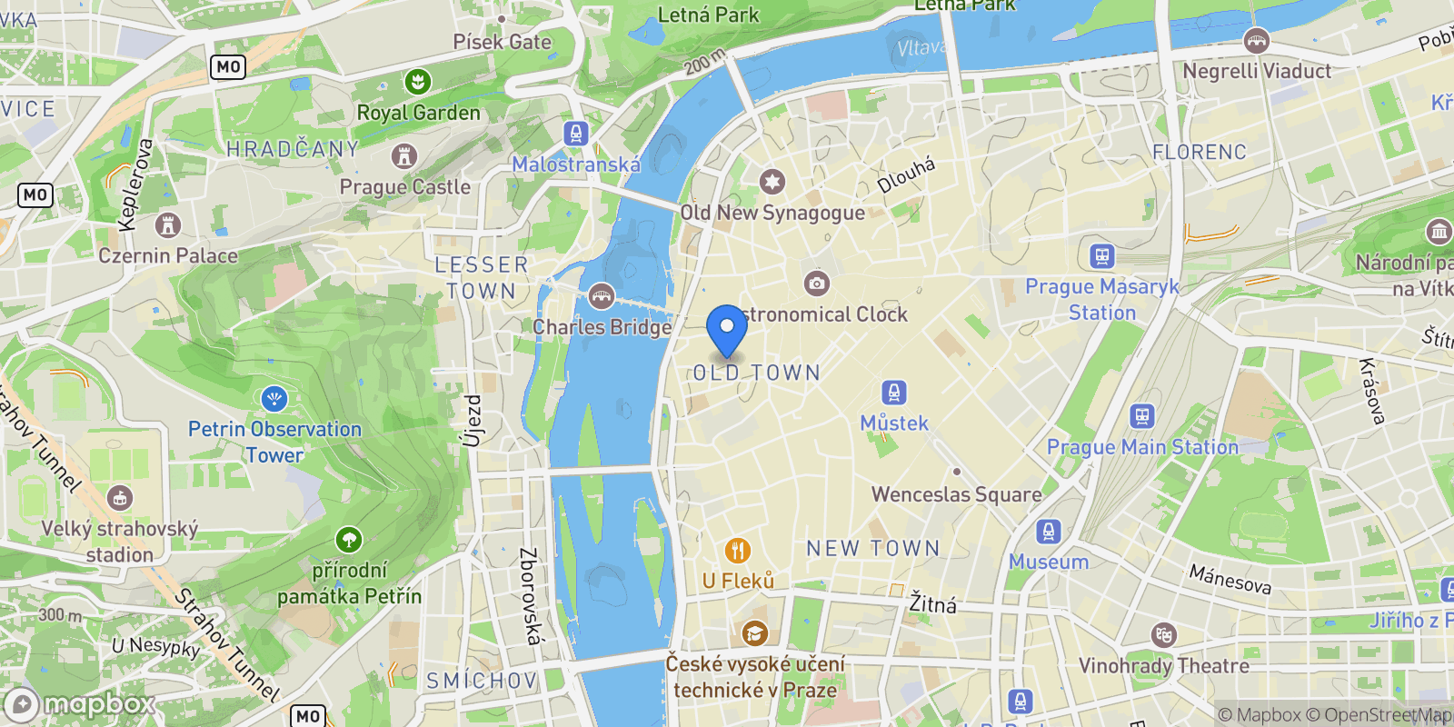 Map showing Prague, Prague, Czechia.