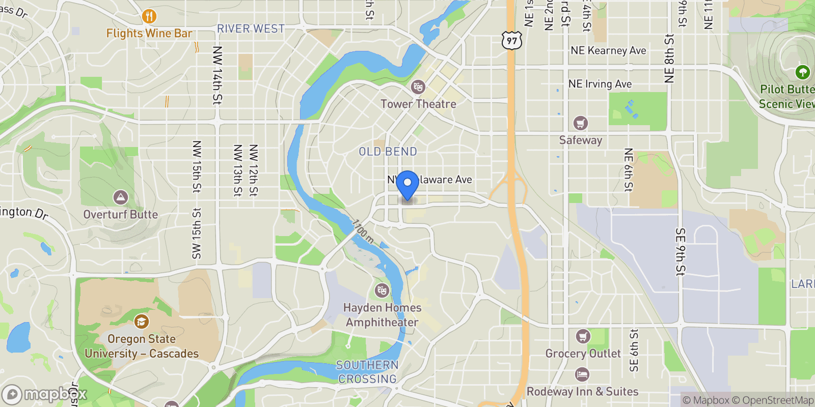 Map showing 616 NW Arizona Avenue, Bend, Oregon, United States.