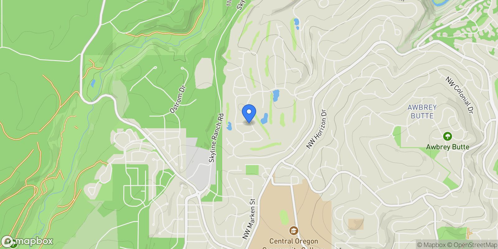 Map showing 3013 NW Melville Drive, Bend, Oregon, United States.