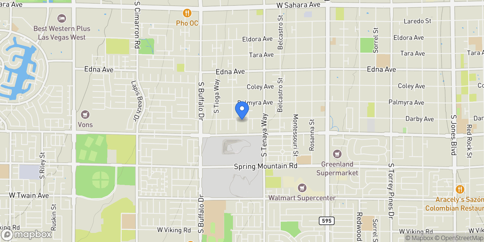 Map showing 7471 Darby Avenue, Las Vegas, Nevada, United States.