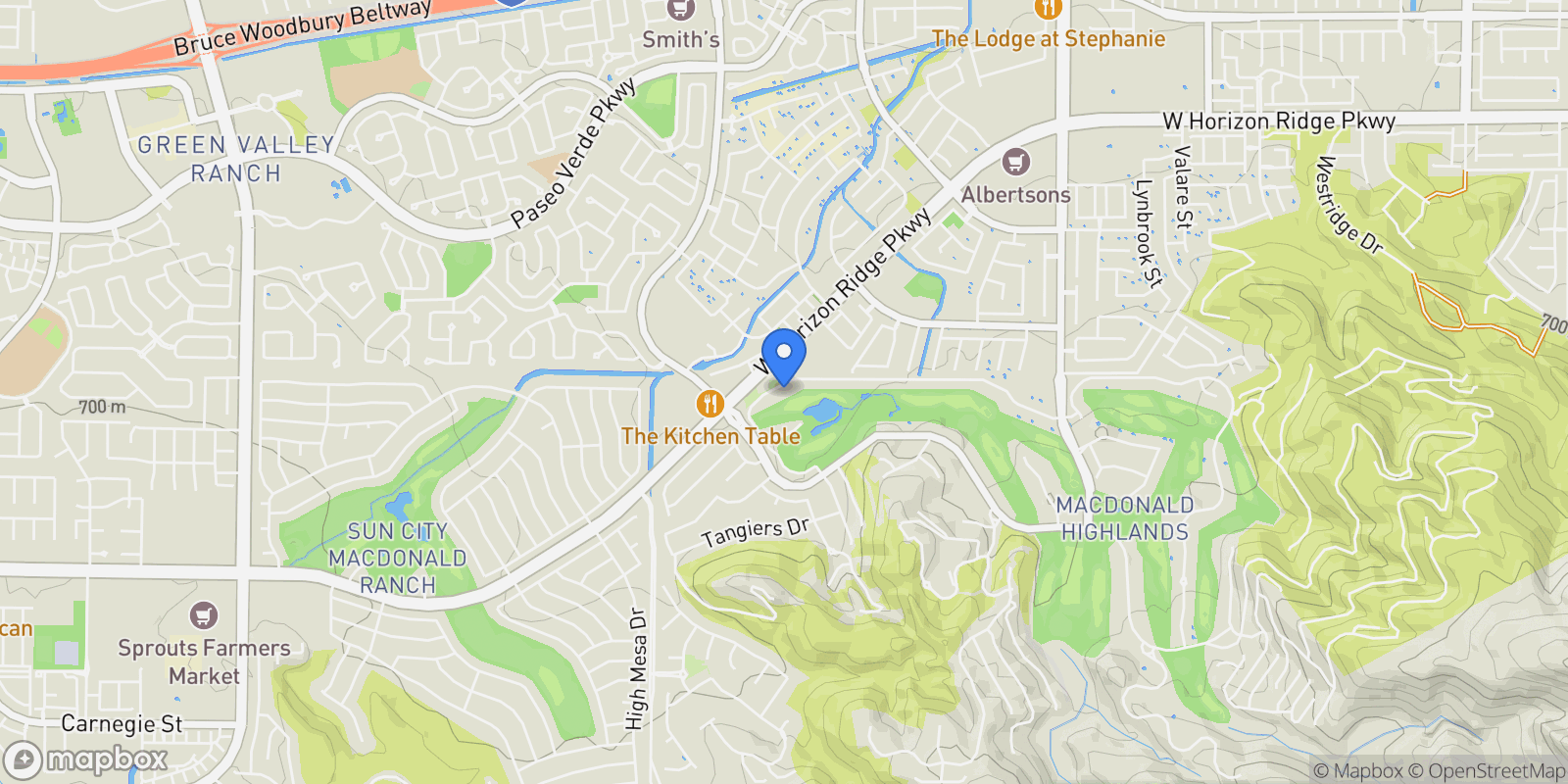 Map showing 1501 Foothills Village Drive, Henderson, Nevada, United States.