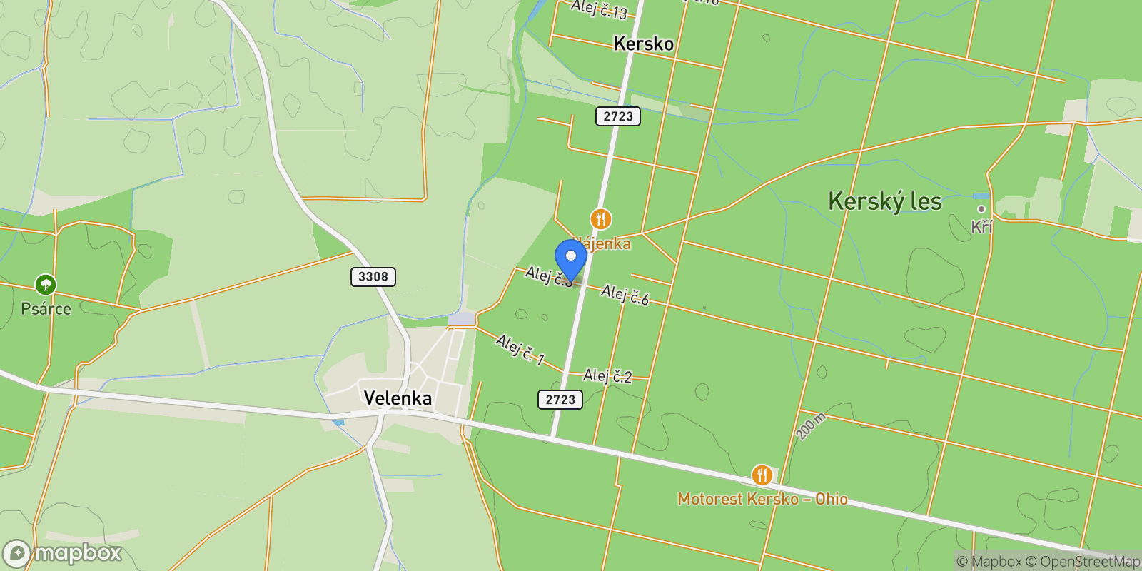 Map showing Hradištko, Central Bohemian Region, Czechia.