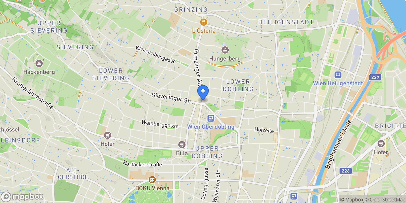 Map showing Vienna, Wien, Austria.