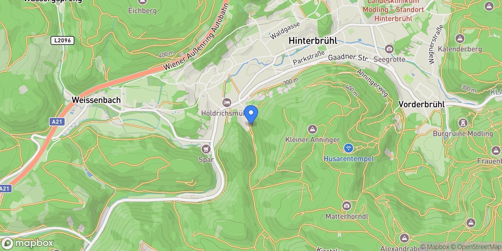 Map showing Hinterbrühl, Lower Austria, Austria.