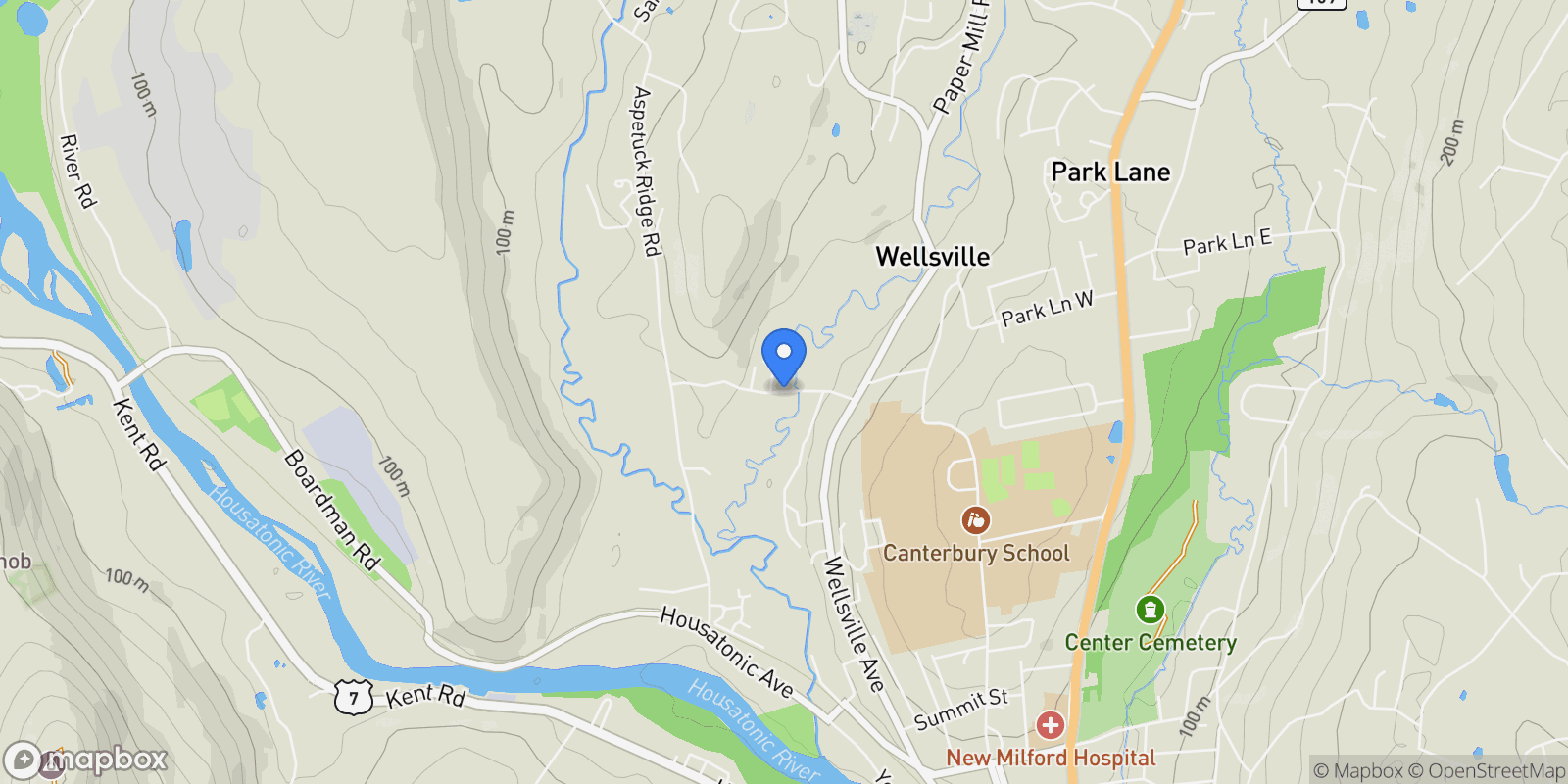 Map showing 12 Wells Road, New Milford, CT 06776, New Milford, Connecticut, United States.
