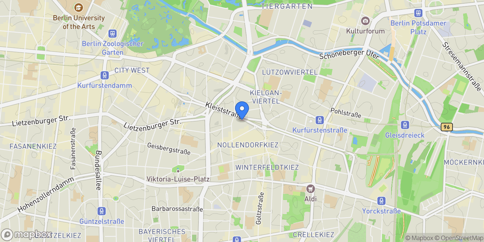 Map showing Kleiststraße 40, 10787 Berlin, Germany, Berlin, Berlin, Germany.