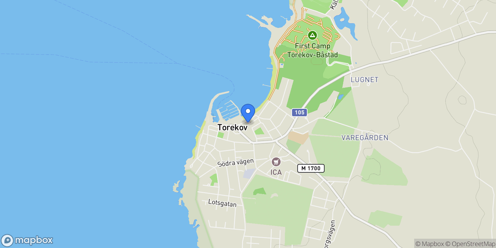Map showing Bläsingevägen 12, 269 77 Torekov, Sweden, Torekov, Skåne County, Sweden.