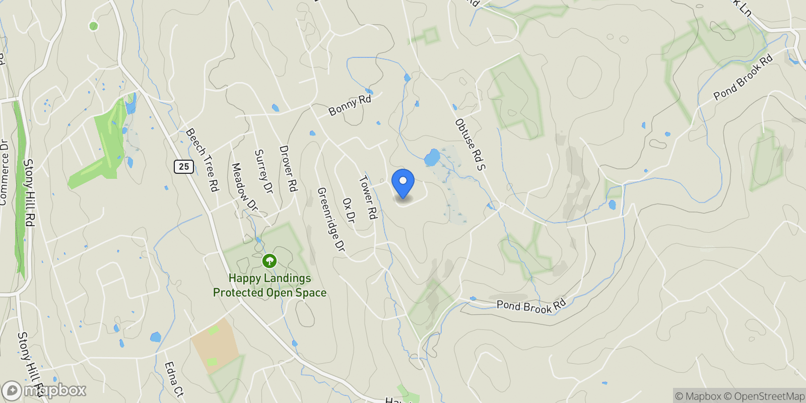 Map showing 6 Old Woods Road, Brookfield, CT 06804, Brookfield, Connecticut, United States.