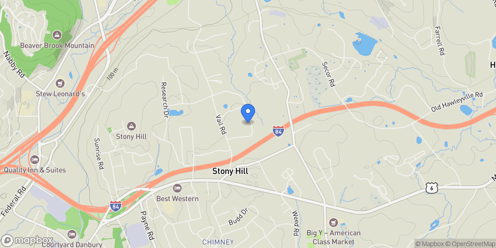 Map showing 4 Ridge Road, Bethel, CT 06801, Bethel, Connecticut, United States.