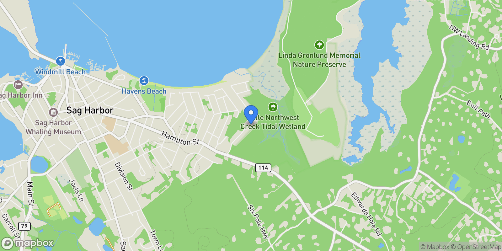 Map showing 16 Lincoln Street , Village of Sag Harbor, NY 11963, Sag Harbor, New York, United States.