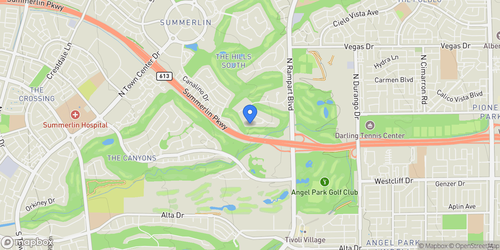 Map showing 9017 Grove Crest Lane, Las Vegas, Nevada, United States.