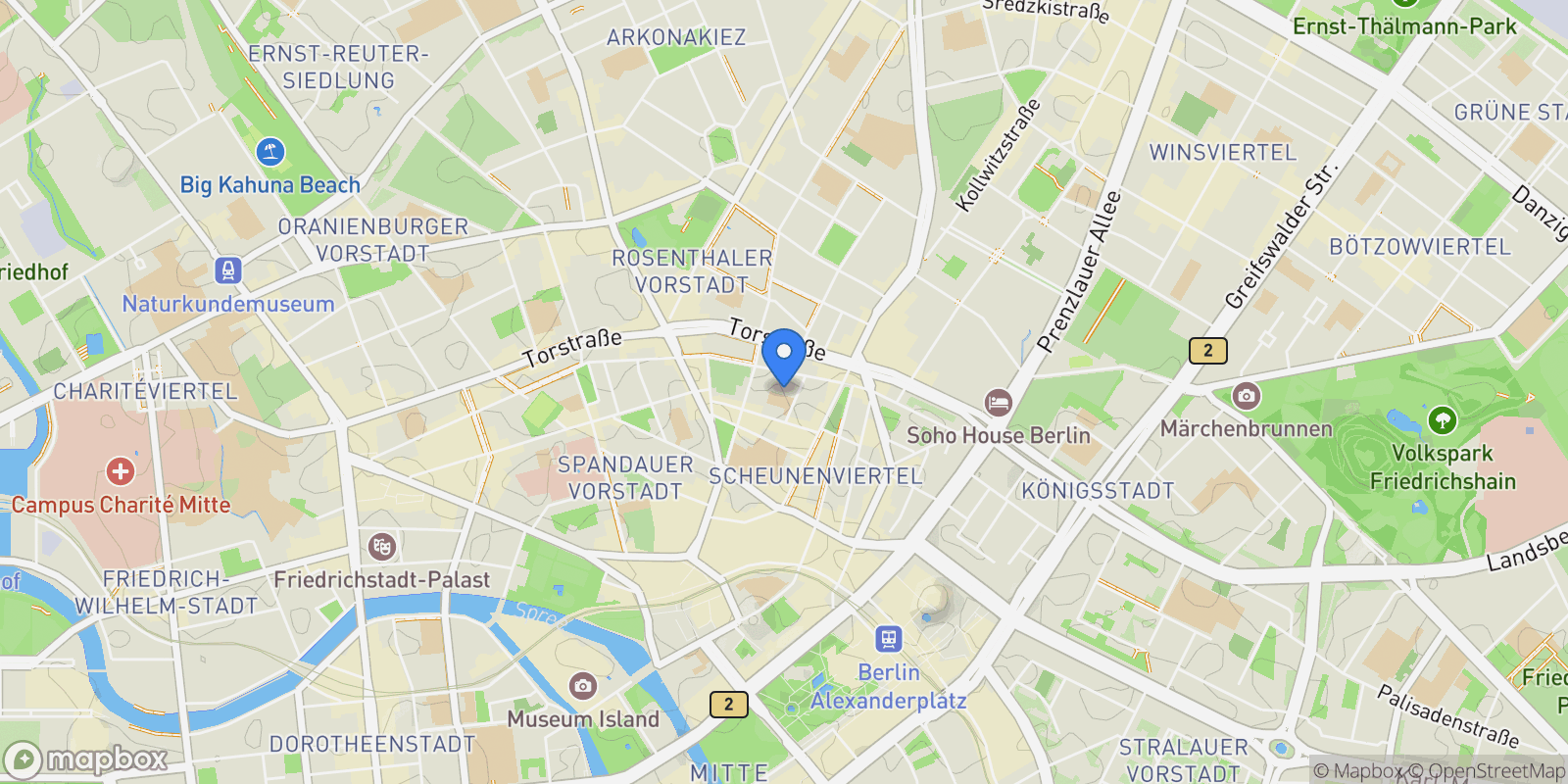 Map showing Linienstraße 216B, 10119 Berlin, Germany, Berlin, Berlin, Germany.