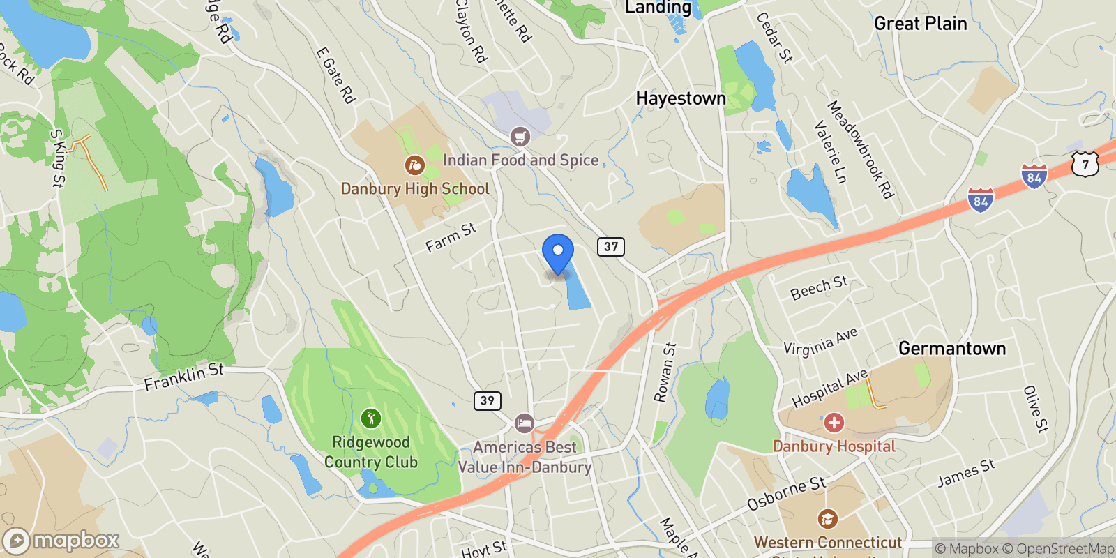 Map showing 17 Alan Avenue, Danbury, CT 06811, Danbury, Connecticut, United States.