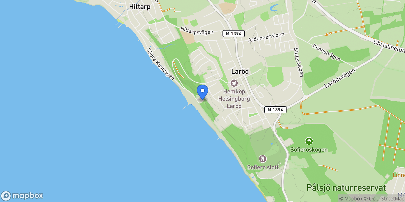 Map showing Serpentinvägen 61, 254 82 Helsingborg, Sweden, Helsingborg, Skåne County, Sweden.