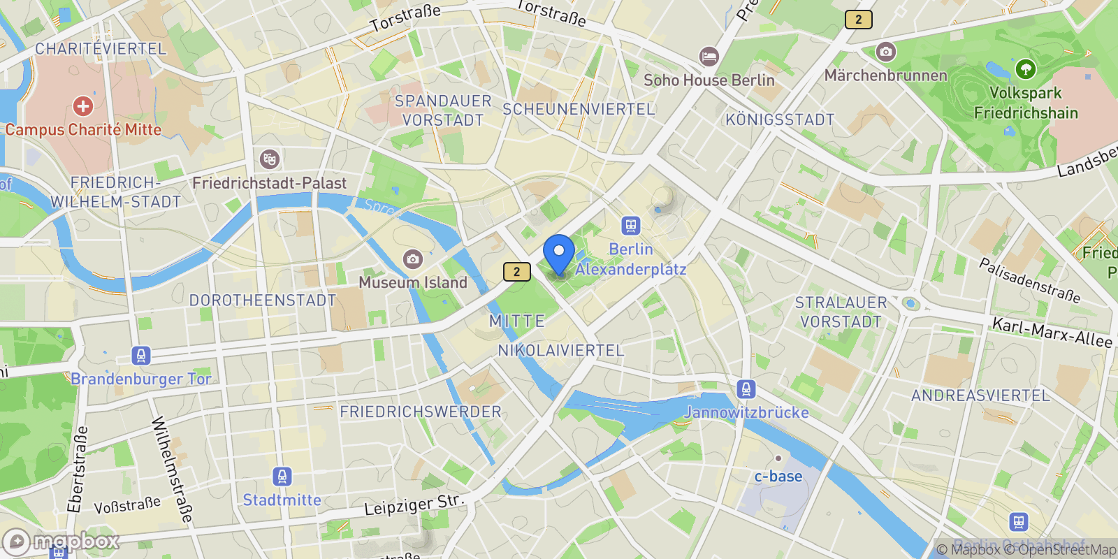 Map showing Mitte, 10 Berlin-Mitte, Germany, Berlin, Berlin, Germany.