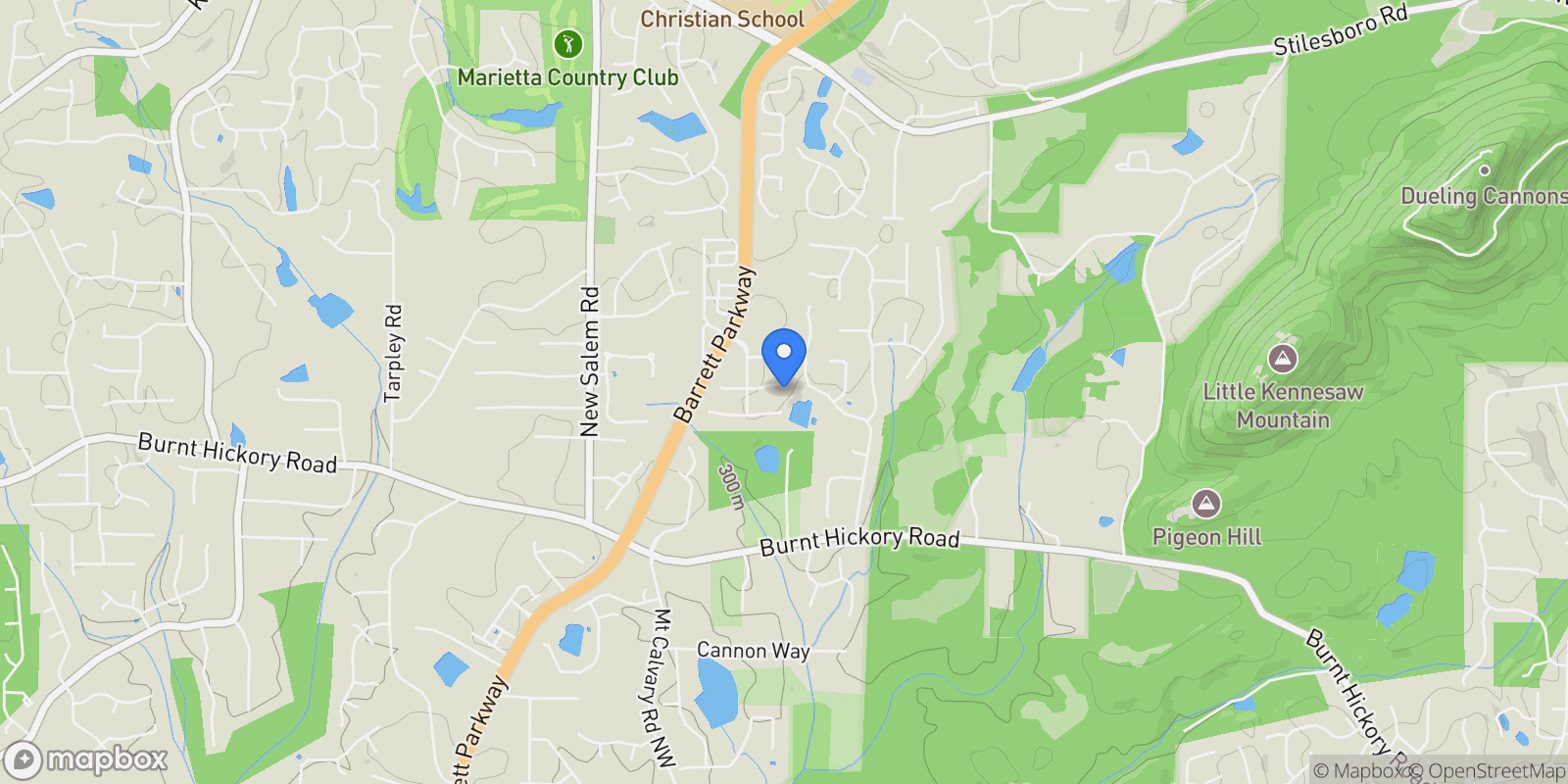Map showing 1803 Stone Bridge WAY, Marietta, Georgia, United States.