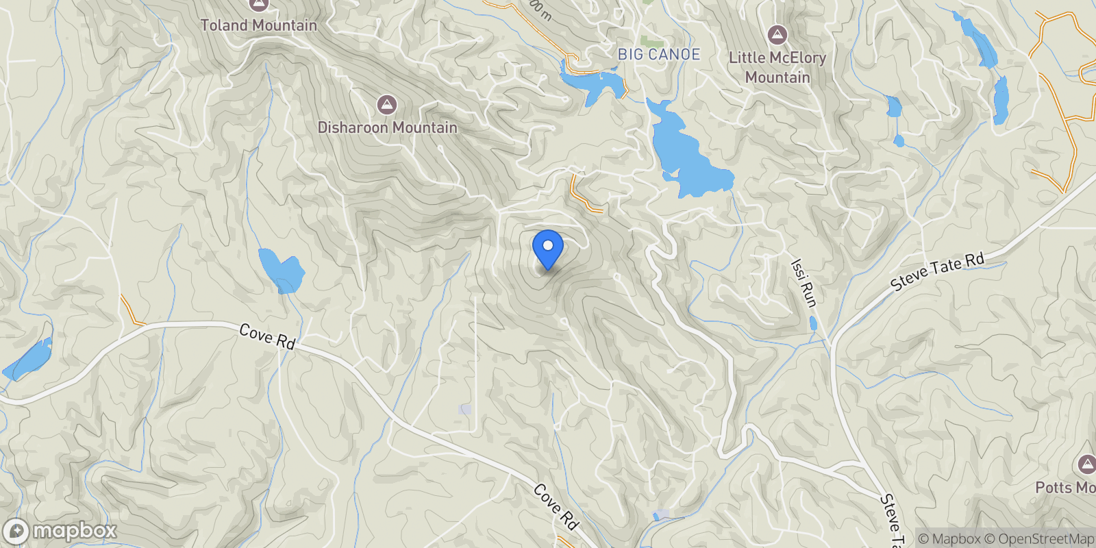 Map showing 1363 Cox Mountain Drive, Jasper, Georgia, United States.