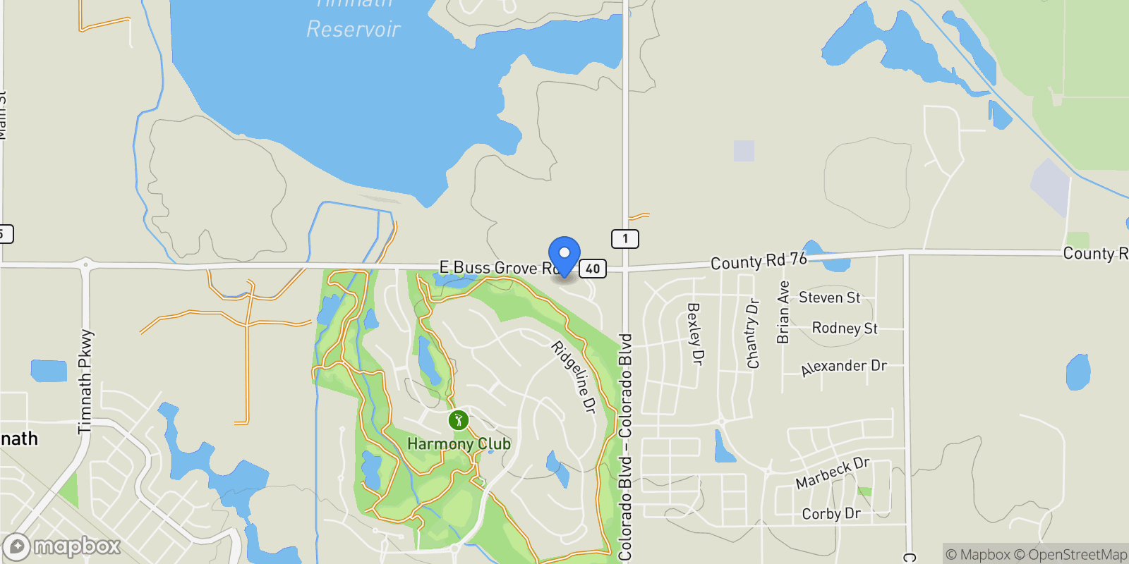 Map showing 3650 Tall Grass Ct, Timnath, Colorado, United States.