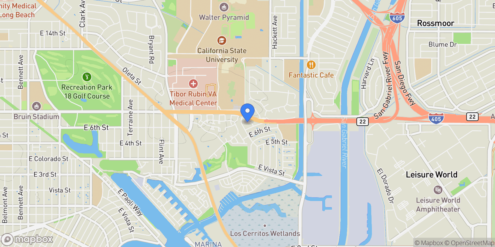 Map showing 663 Lausinda Avenue, Signal Hill, California, United States.