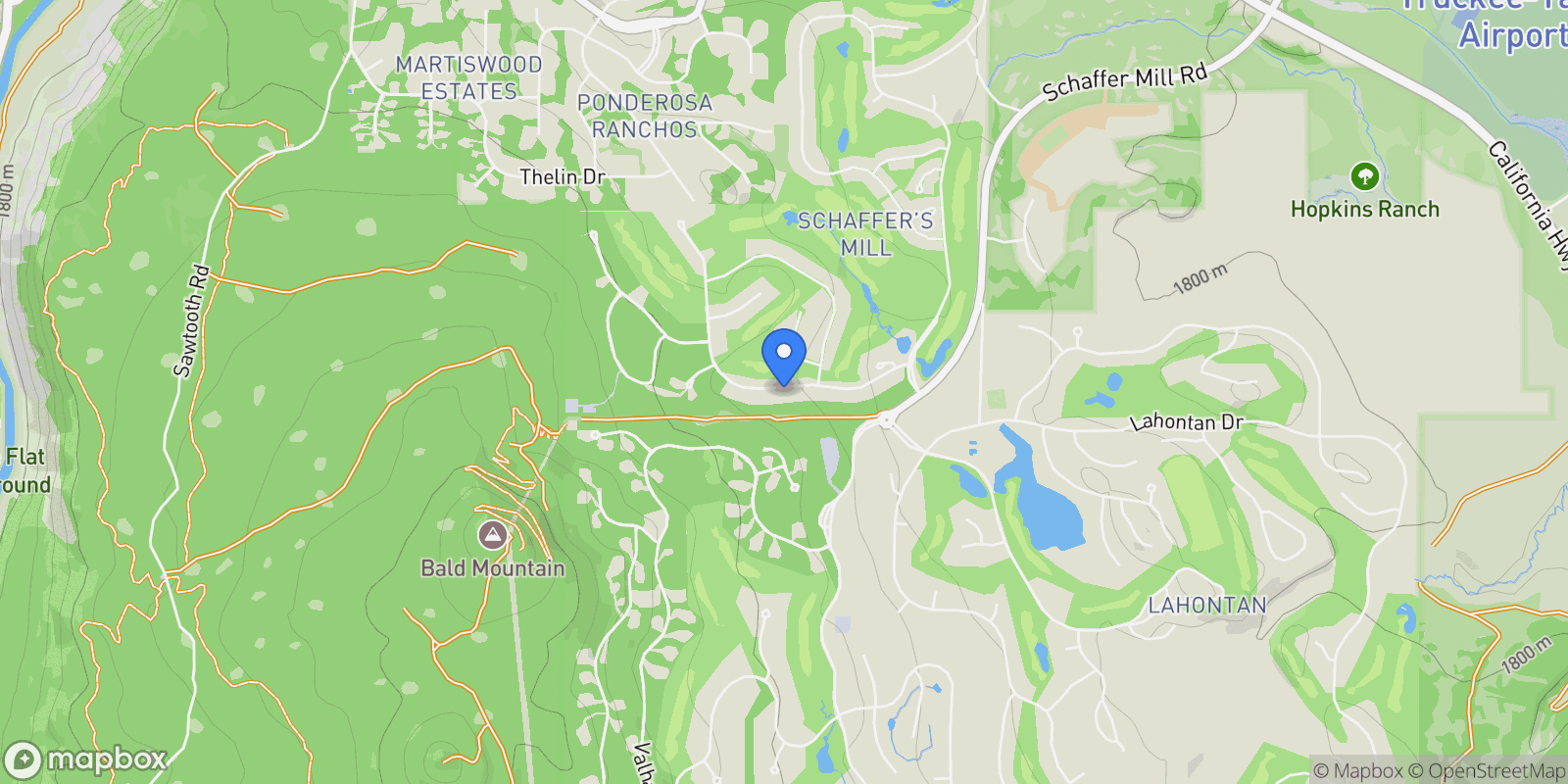 Map showing 10645 Carson Range Road, Truckee, California, United States.