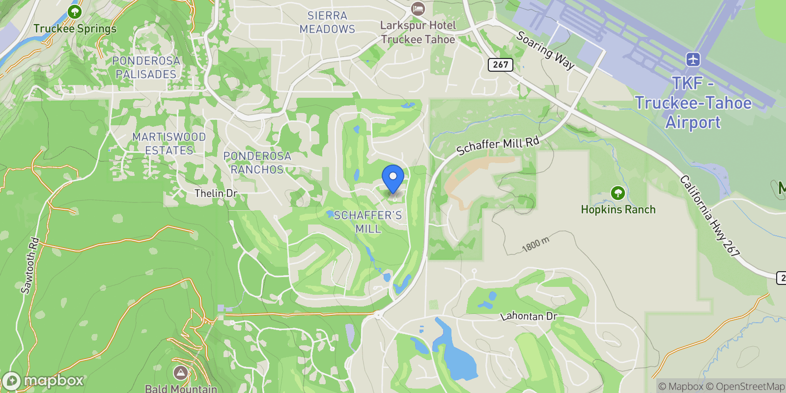 Map showing 10136 Sagebrush Court, Truckee, California, United States.