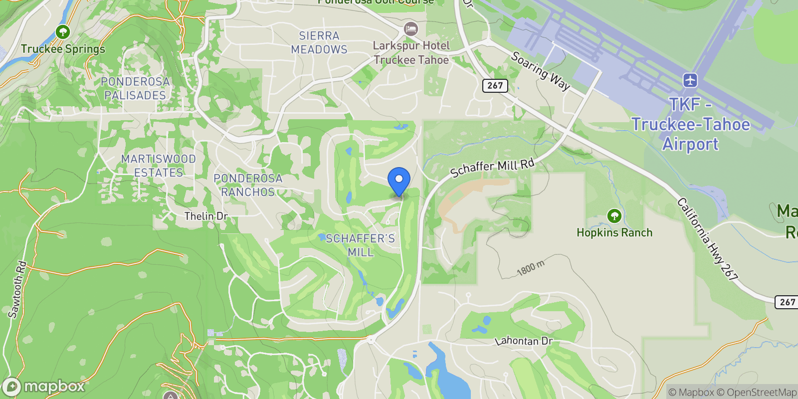 Map showing 10200 Valmont Trail, Truckee, California, United States.