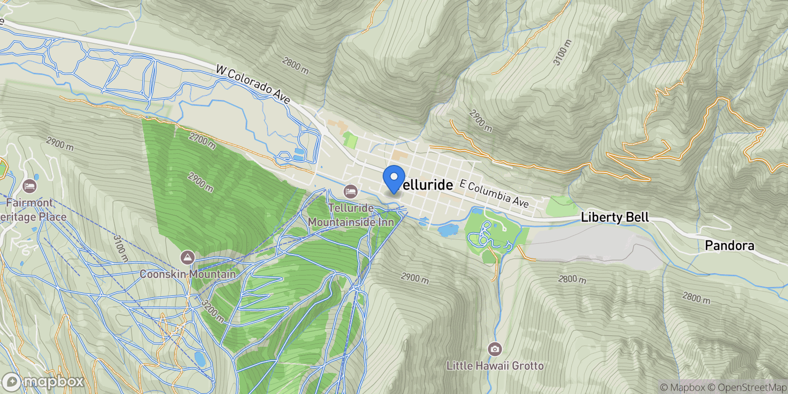Map showing 413 Depot Avenue, Telluride, CO 81435, Mountain Village, Colorado, United States.