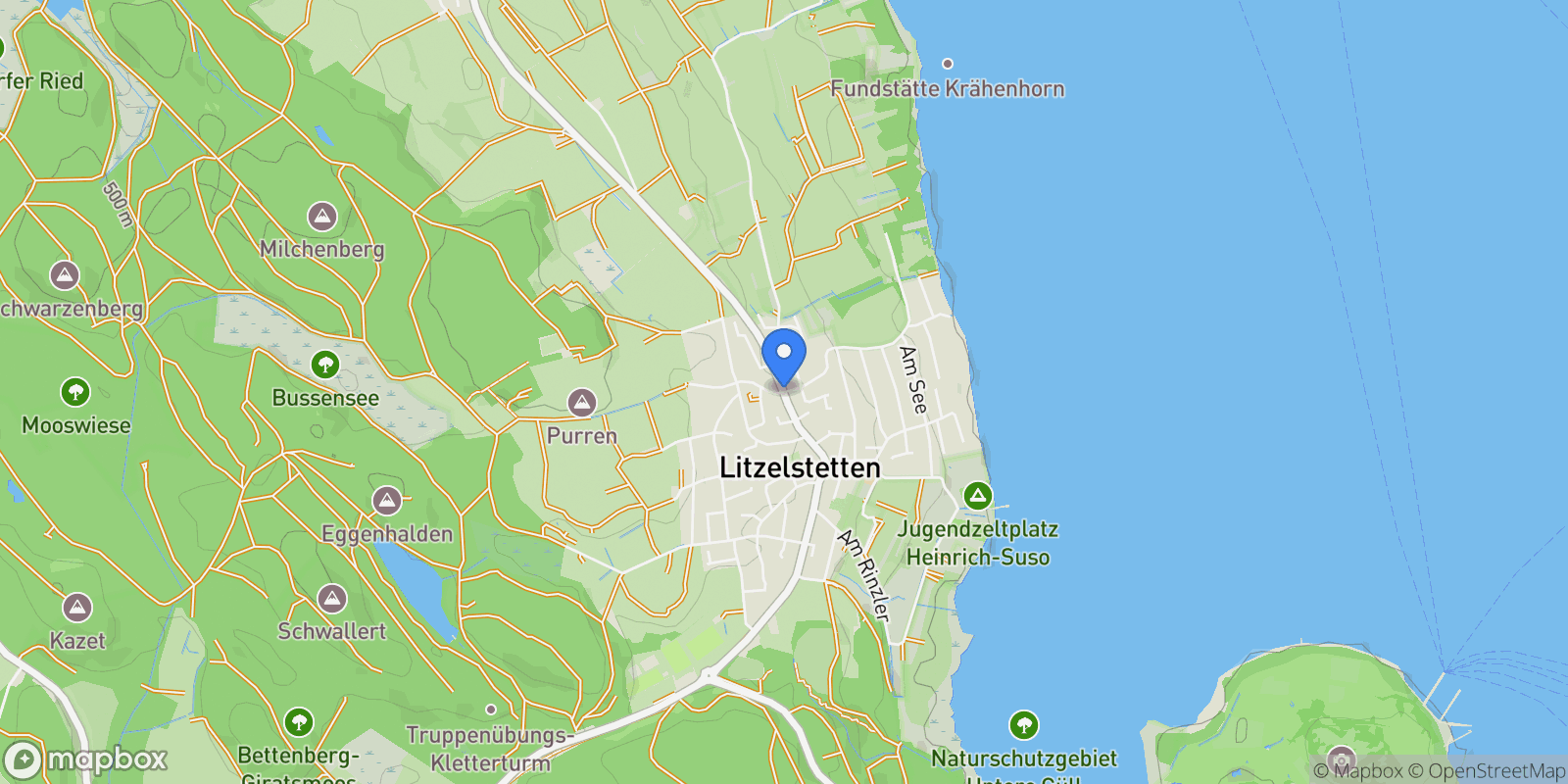 Map showing 78465 Konstanz-Litzelstetten, Germany, Konstanz, Baden-Württemberg, Germany.