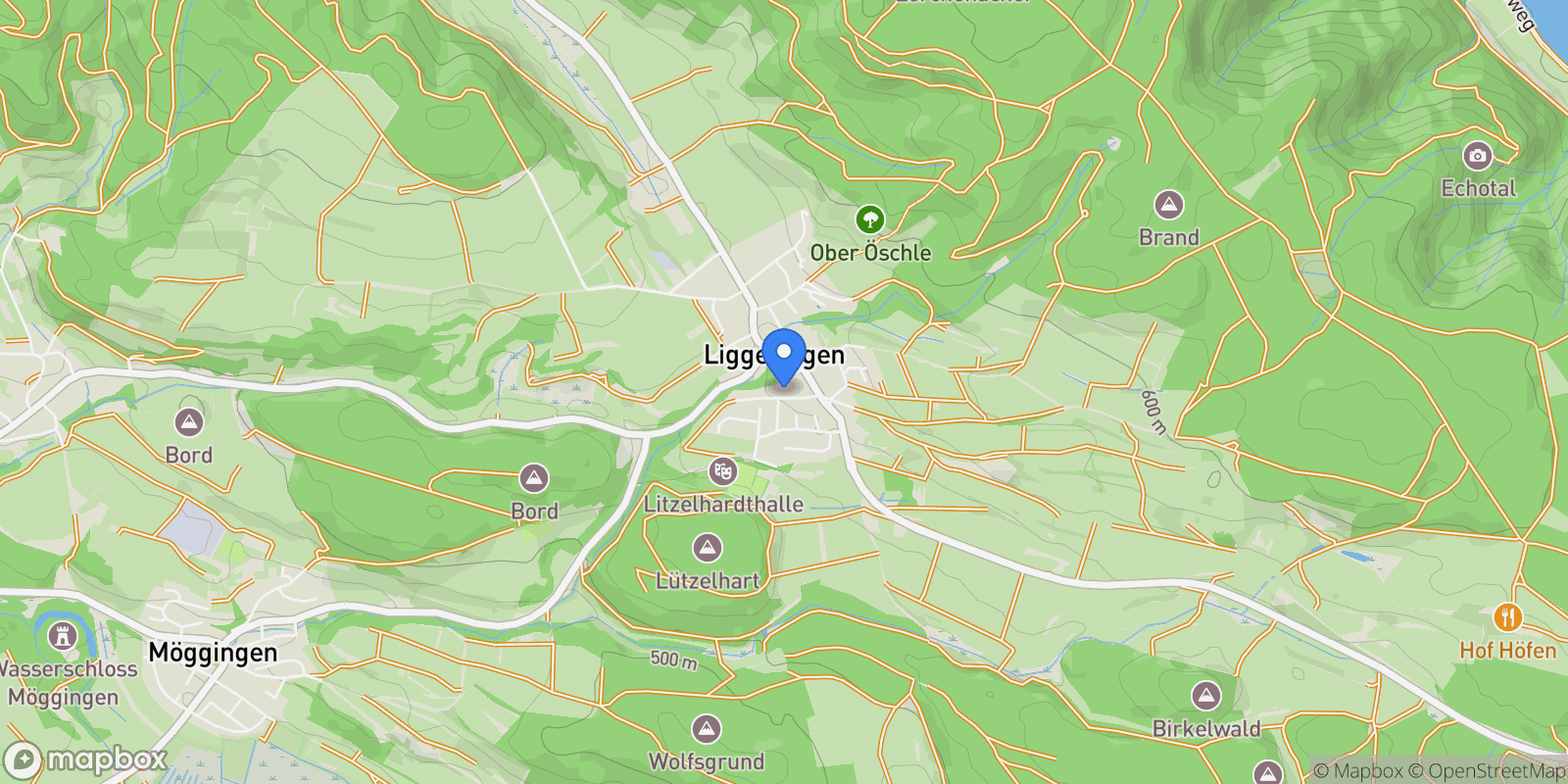 Map showing 78315 Radolfzell-Liggeringen, Germany, Radolfzell, Baden-Württemberg, Germany.