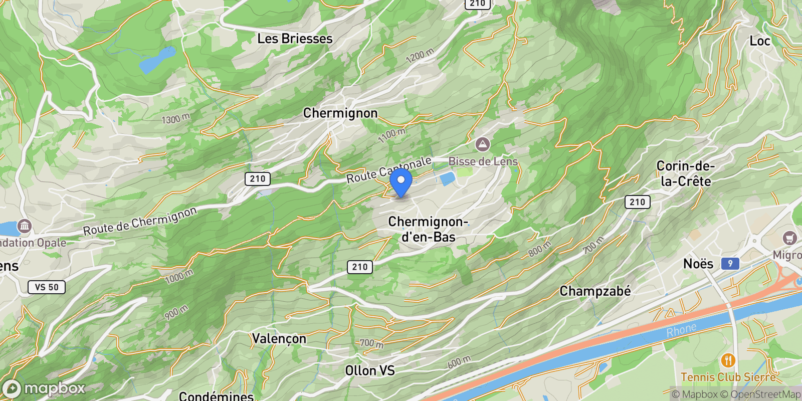 Map showing A Crans-Montana, Crans-Montana, Valais, Switzerland.