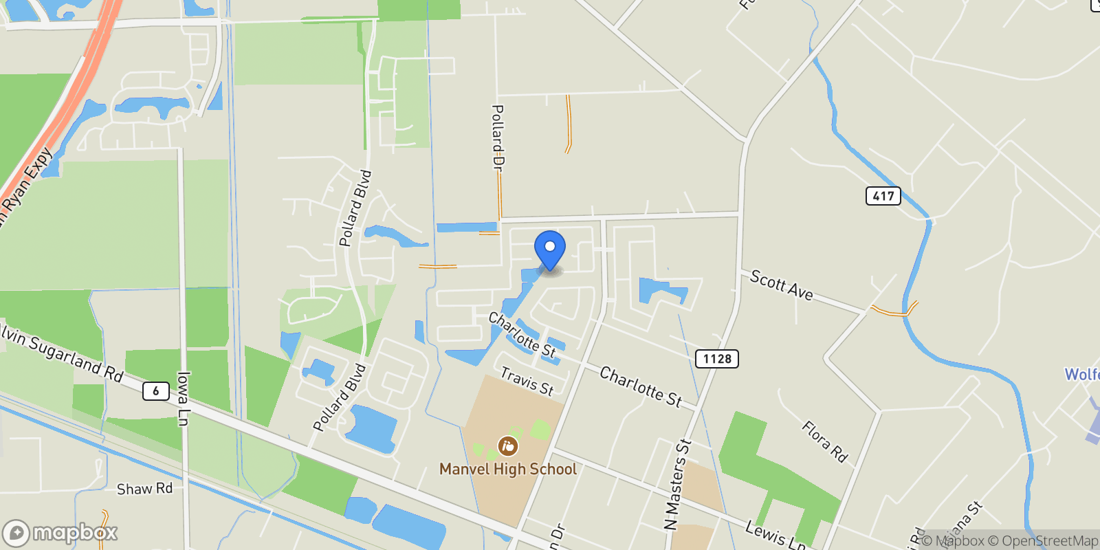 Map showing 10511 Cr-67, Manvel, TX 77578, Manvel, Texas, United States.