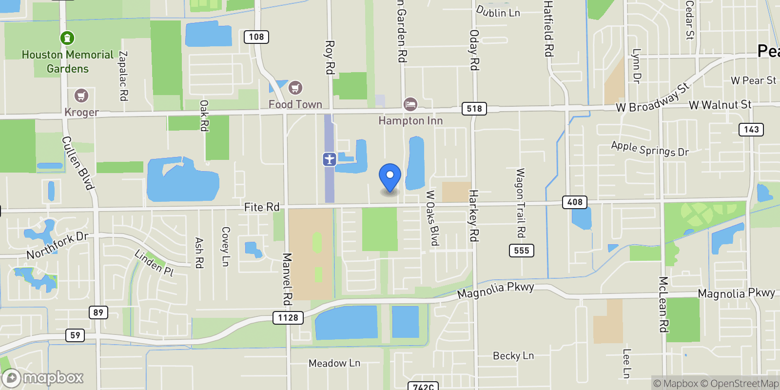 Map showing 9.6 AC Fite Road, Pearland, TX 77584, Pearland, Texas, United States.