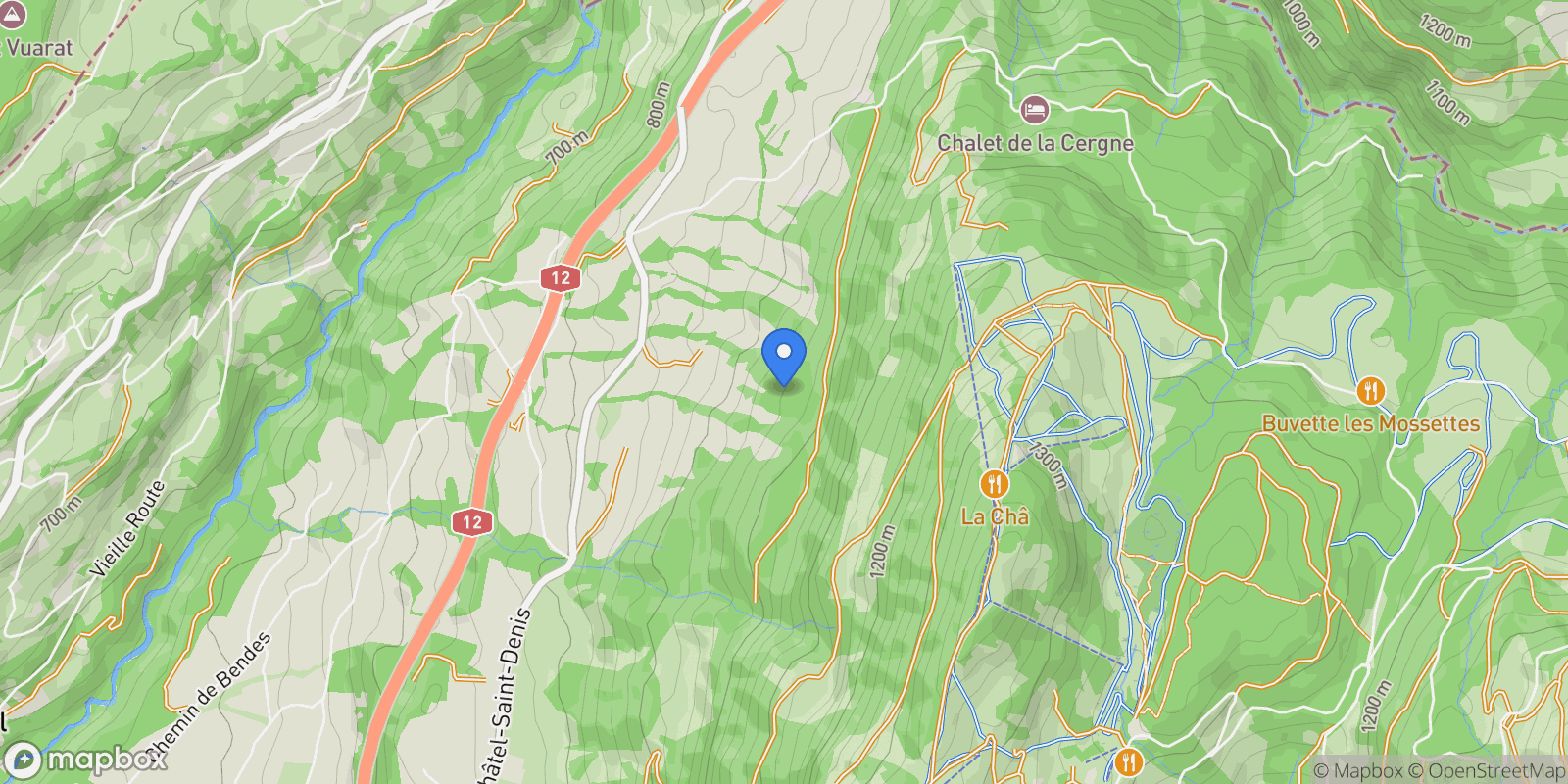 Map showing A St-Légier-La Chiésaz, Blonay - Saint-Légier, Vaud, Switzerland.