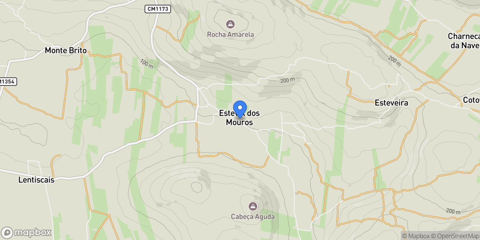 Map showing Alte, Algarve, Portugal.