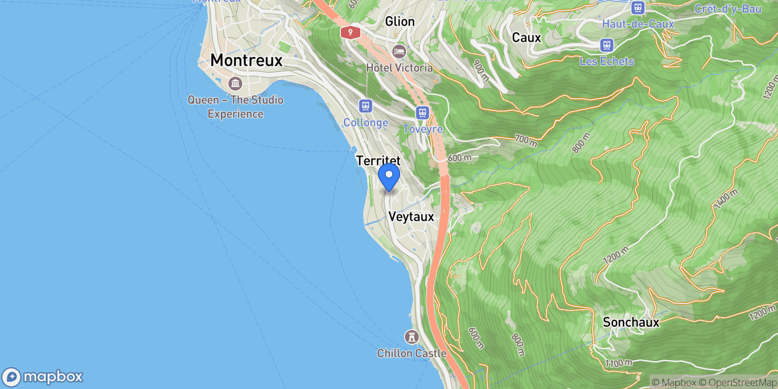 Map showing A Montreux, Montreux, Vaud, Switzerland.