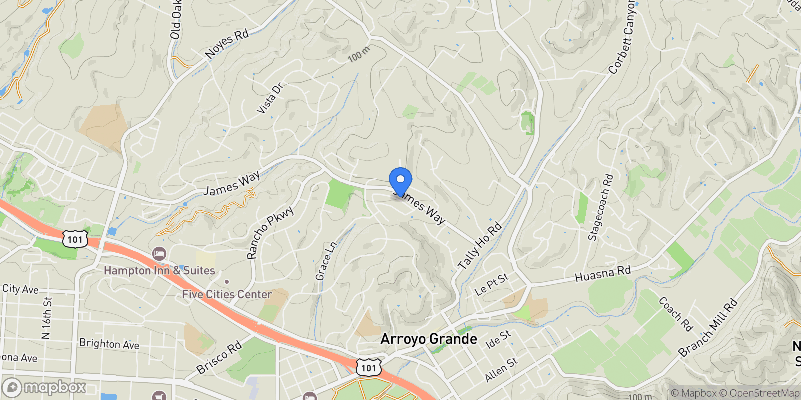 Map showing 380 Spanish Moss, Arroyo Grande, CA 93420, Arroyo Grande, California, United States.