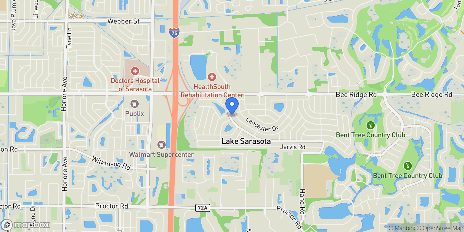Map showing 6601 Mauna Loa Boulevard, Sarasota, Florida, United States.