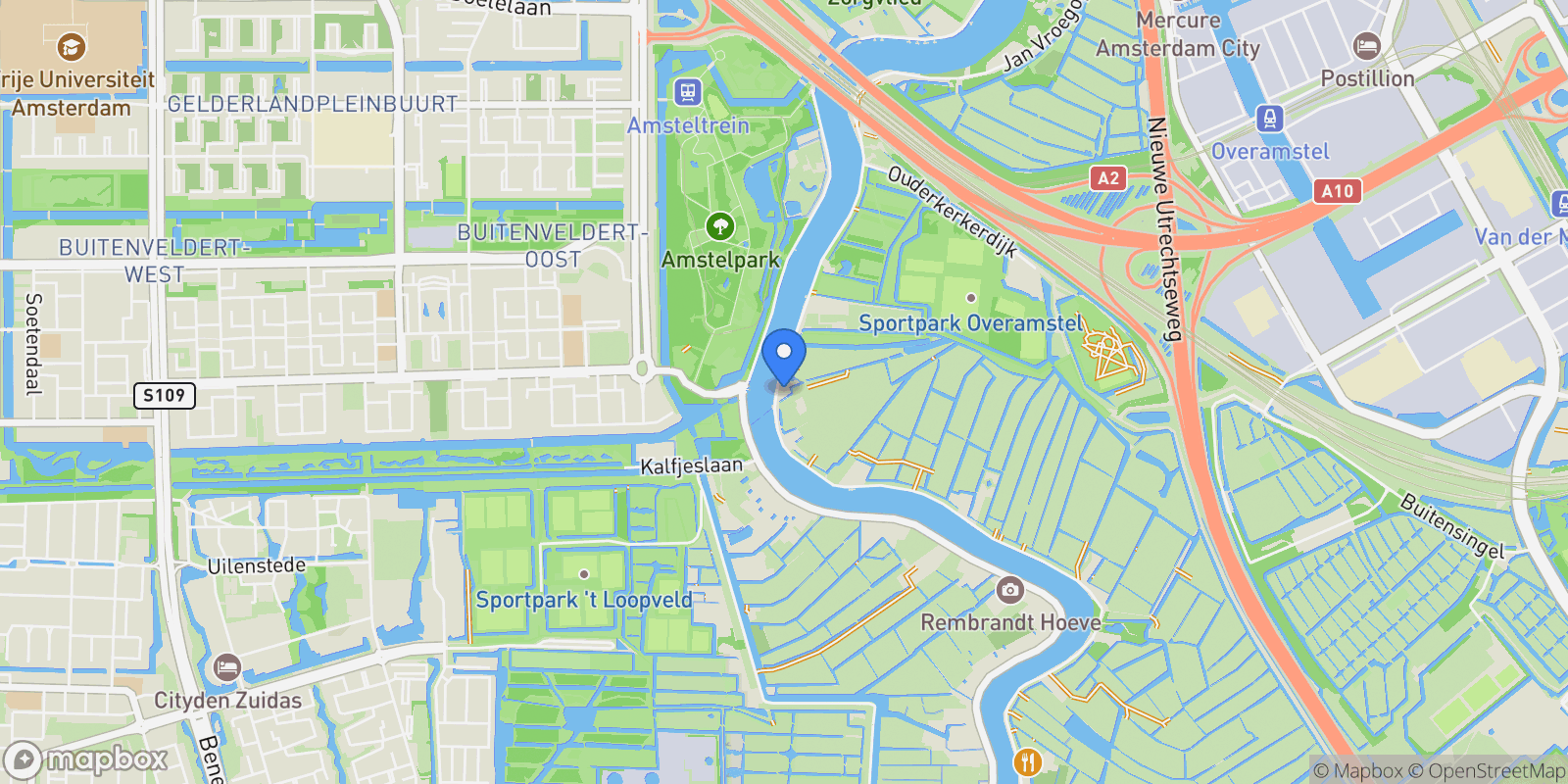 Map showing Ouderkerkerdijk 204, 1096 CR Amsterdam, Netherlands, Amsterdam, North Holland, Netherlands.
