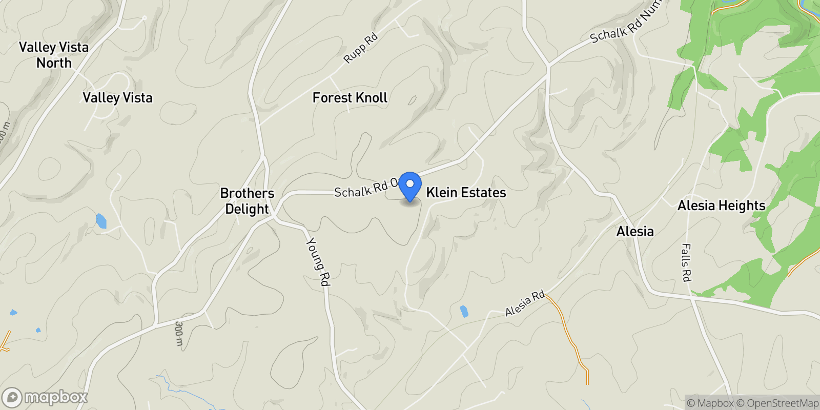 Map showing 4121 Schalk No 1 Road, Millers, MD 21102, Manchester, Maryland, United States.