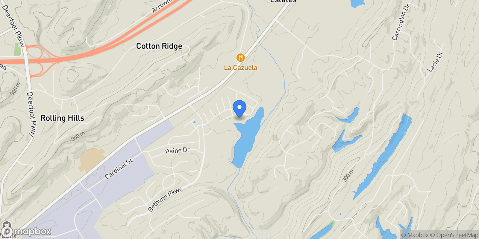 Map showing 5250 Kate Cove , Trussville, AL 35173, Trussville, Alabama, United States.