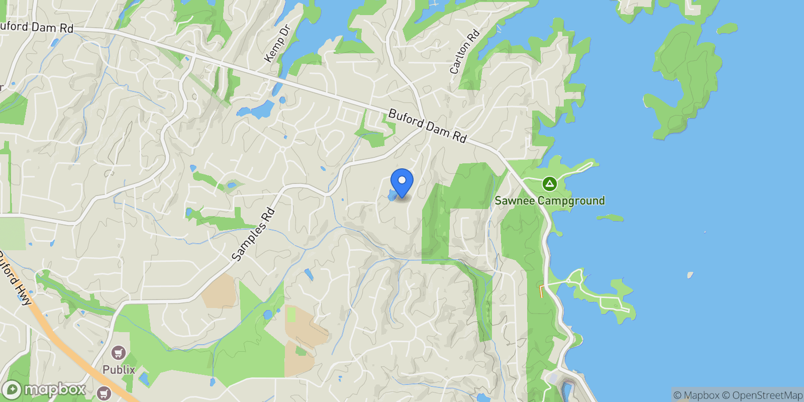 Map showing Cumming, Georgia, United States.
