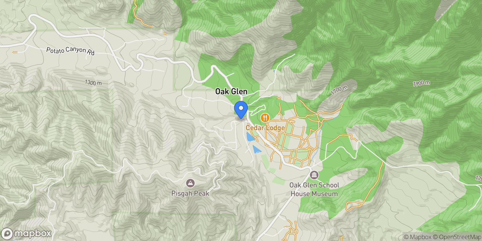 Map showing 39327 Oak Glen, Yucaipa, California, United States.