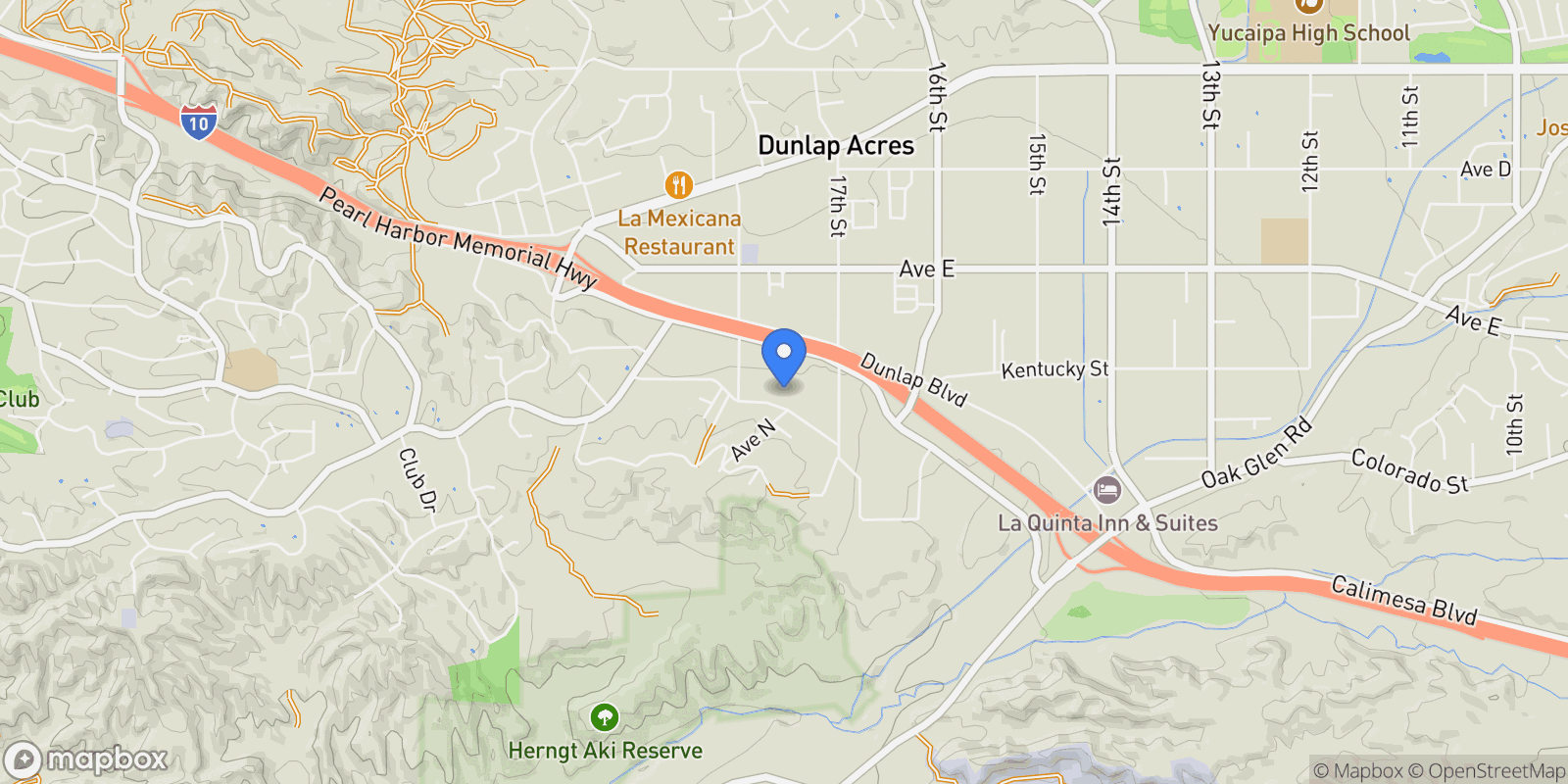Map showing 31840 Florida, Redlands, California, United States.